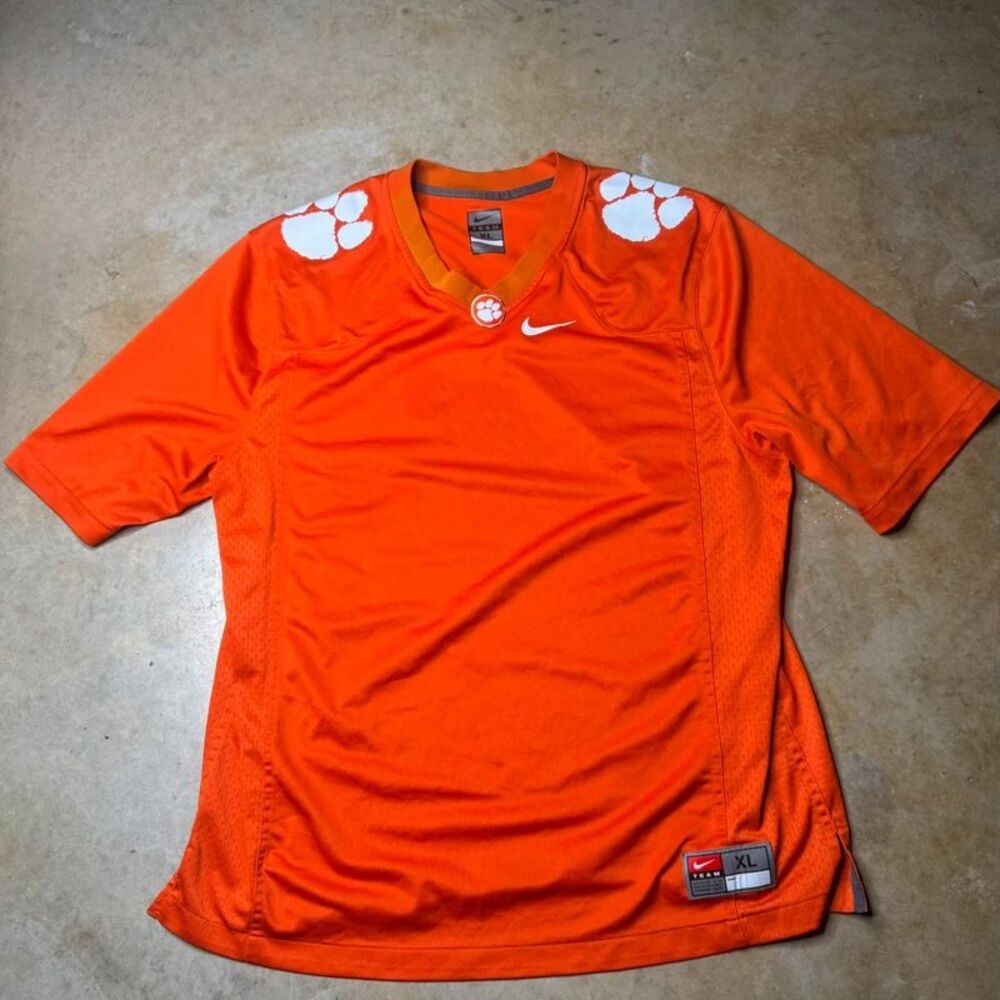 Vintage Nike Clemson Tigers Men’s Sz xl Orange Blank Jersey ncaa acc college